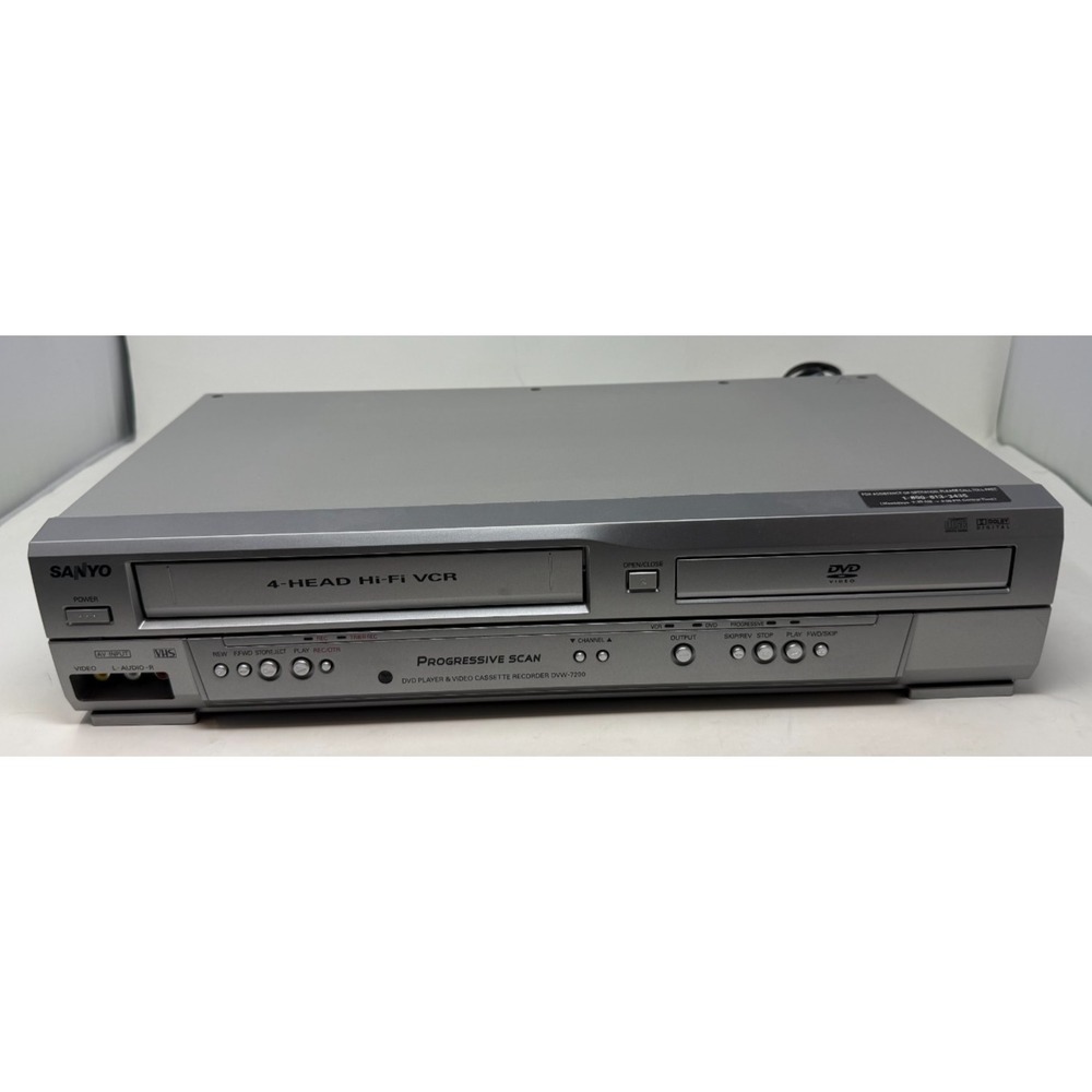 Sanyo DVW-7200 DVD VCR Combo Player Recorder 4-Head Hi-Fi Tested